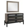 17.5x47x69in Merritt Dresser and Mirror in Oak by MODWAY -MODWAY store oak modway dressers mod 6951 oak 64 1000