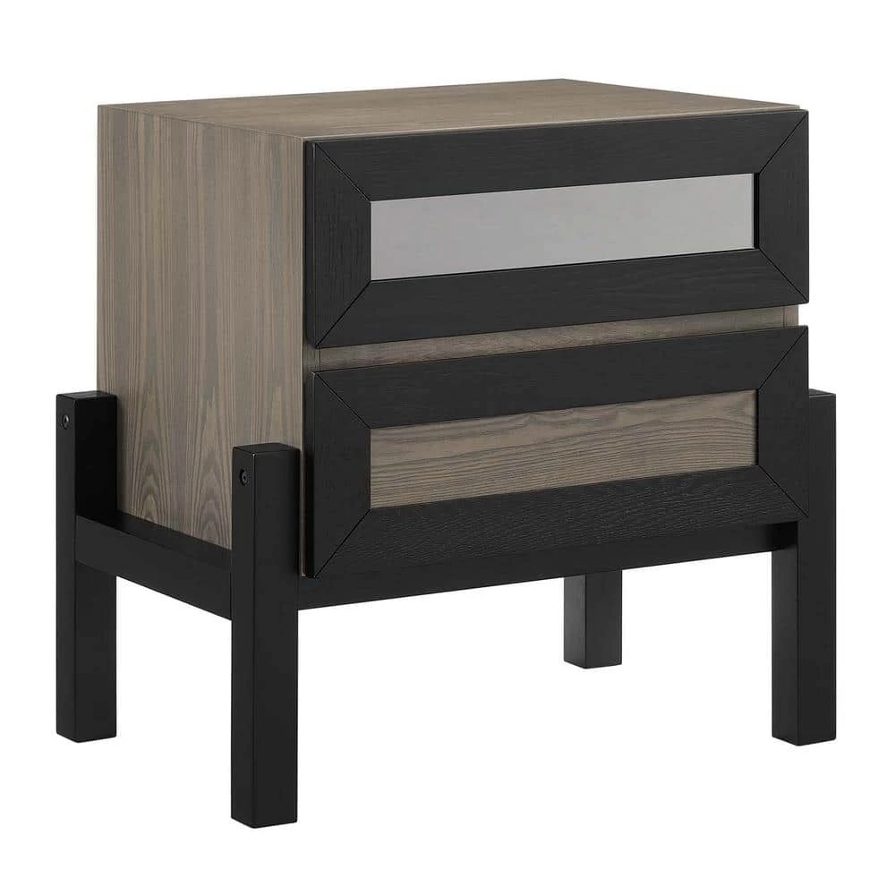 Merritt Nightstand 21.5 in. L x 15.5 in. W x 21.5 in. H in Oak by MODWAY 3 Merritt Nightstand 21.5 in. L x 15.5 in. W x 21.5 in. H in Oak by MODWAY