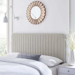 Milenna Oatmeal Channel Tufted Upholstered Fabric King/California King Headboard by MODWAY 13 Milenna Oatmeal Channel Tufted Upholstered Fabric King/California King Headboard by MODWAY -MODWAY store oatmeal modway headboards mod 6342 oat c3 1000