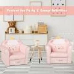 Kids Pink Lamb Soft Velvet Children Armrest Couch by Boyel Living -MODWAY store pink boyel living kids chairs hysn 65603 31 1000