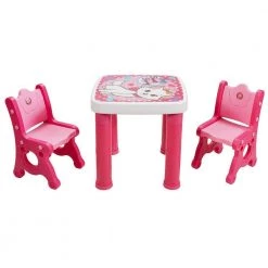 Pink Adjustable Kids Activity Play Table and 2-Chairs Set withStorage Drawer by Boyel Living -MODWAY store pink boyel living kids tables chairs hysn 5613pi c3 1000