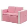 Kids Sofa Pink Multi-Functional Table Chair Set by Boyel Living -MODWAY store pink boyel living kids tables chairs wf hw58620pi 64 1000