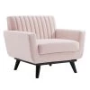 Engage Channel Tufted Performance Velvet Arm Chair in Pink by MODWAY -MODWAY store pink modway accent chairs eei 5457 pnk 64 1000