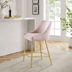 Discern 37.5 in. Pink High Back Counter Stool by MODWAY -MODWAY store pink modway bar stools eei 5474 pnk 31 1000