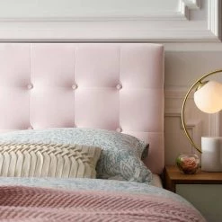 Emily Pink Full Biscuit Tufted Performance Velvet Headboard by MODWAY -MODWAY store pink modway headboards mod 6115 pnk 1f 1000