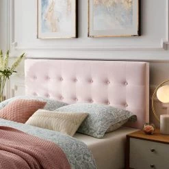 Emily Pink Full Biscuit Tufted Performance Velvet Headboard by MODWAY -MODWAY store pink modway headboards mod 6115 pnk 31 1000