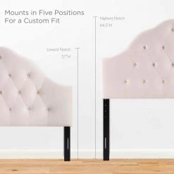 Sovereign Pink Queen Diamond Tufted Performance Velvet Headboard by MODWAY -MODWAY store pink modway headboards mod 6124 pnk 44 1000
