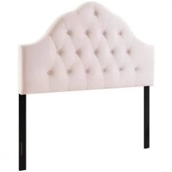 Sovereign Pink Queen Diamond Tufted Performance Velvet Headboard by MODWAY