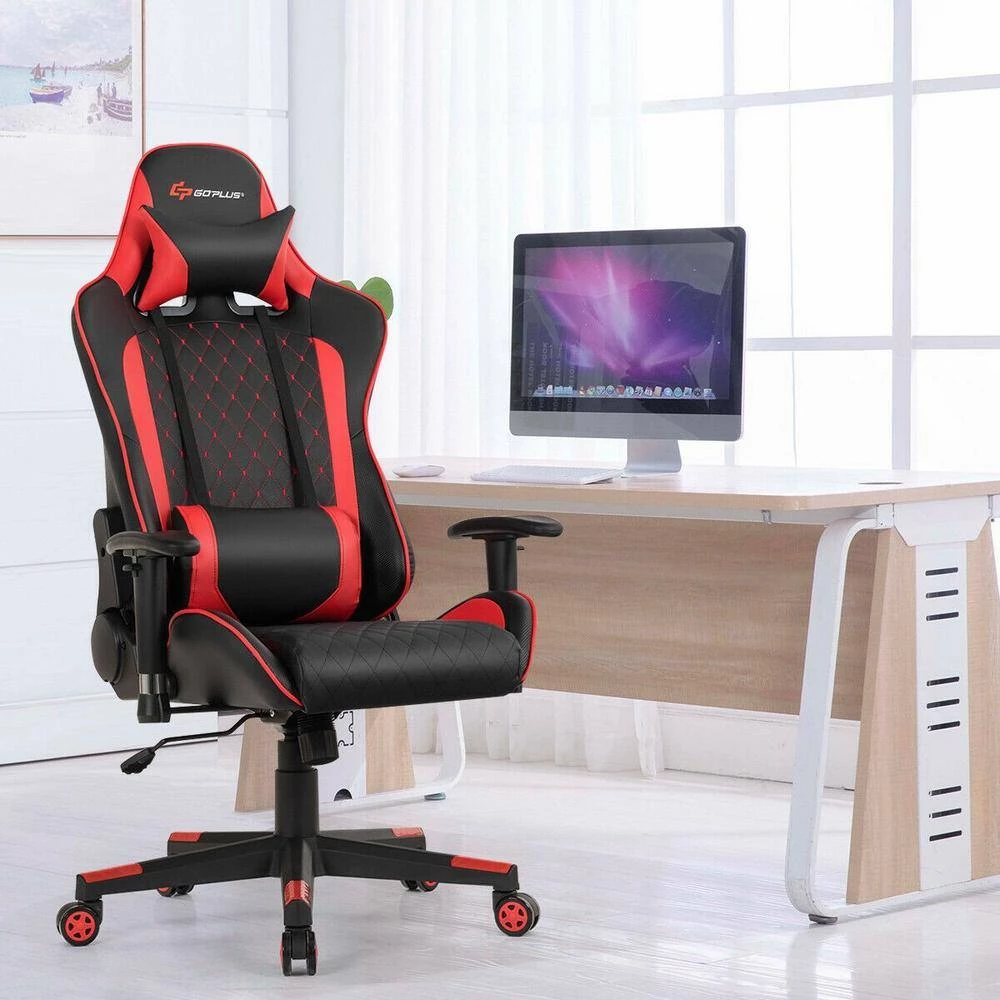 Red Fashion Massage Gaming and Office Chair with Lumbar Support and Headrest by Boyel Living 12 Red Fashion Massage Gaming and Office Chair with Lumbar Support and Headrest by Boyel Living - Image 10