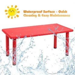 19.5 in. H Red Plastic Rectangular Kids Table by Boyel Living -MODWAY store red boyel living kids tables chairs hysn 64567re c3 1000