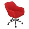 Red Fabric Swivel Office Desk Chair Adjustable Height Modern Accent Chair by Boyel Living -MODWAY store red boyel living task chairs wf hfof 005r 64 1000
