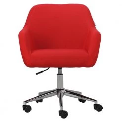 Red Fabric Swivel Office Desk Chair Adjustable Height Modern Accent Chair by Boyel Living -MODWAY store red boyel living task chairs wf hfof 005r c3 1000