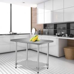 36 in. Silver Stainless Steel Commercial Kitchen Utility Table by Boyel Living 13 36 in. Silver Stainless Steel Commercial Kitchen Utility Table by Boyel Living -MODWAY store silver boyel living kitchen prep tables hysn 35283 31 1000