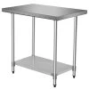 36 in. Silver Stainless Steel Commercial Kitchen Utility Table by Boyel Living 1 36 in. Silver Stainless Steel Commercial Kitchen Utility Table by Boyel Living -MODWAY store silver boyel living kitchen prep tables hysn 35283 64 1000