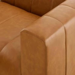 Bartlett Tan Vegan Leather Right-Arm Chair by MODWAY 17 Bartlett Tan Vegan Leather Right-Arm Chair by MODWAY -MODWAY store tan modway accent chairs eei 4395 tan 76 1000