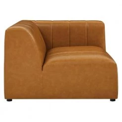 Bartlett 87 in. Tan Faux Leather 2-Seat Loveseats with No Additional Features by MODWAY -MODWAY store tan modway loveseats eei 4513 tan 4f 1000