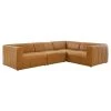 Bartlett 4-Piece Tan Vegan Leather Sectional Sofa by MODWAY 2 Bartlett 4-Piece Tan Vegan Leather Sectional Sofa by MODWAY -MODWAY store tan modway sectional sofas eei 4519 tan 64 1000