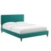 Phillipa Performance Velvet Twin Platform Bed in Teal by MODWAY 2 Phillipa Performance Velvet Twin Platform Bed in Teal by MODWAY -MODWAY store teal modway platform beds mod 6899 tea 64 1000