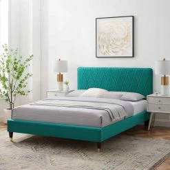 Phillipa Performance Velvet Twin Platform Bed in Teal by MODWAY 13 Phillipa Performance Velvet Twin Platform Bed in Teal by MODWAY -MODWAY store teal modway platform beds mod 6899 tea c3 1000