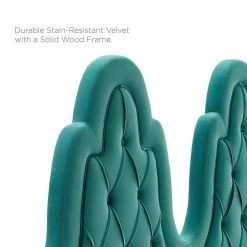 Alexandria Tufted Performance Teal Velvet Twin Platform Bed by MODWAY -MODWAY store teal modway platform beds mod 6932 tea fa 1000