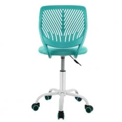 Adjustable Office Turquoise Swivel Home Computer Desk Chair by Boyel Living -MODWAY store turquoise boyel living office stools hysn 66350gn 4f 1000