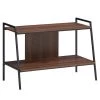 Walnut 34 in. TV Stands Open Shelf Industrial Wood Metal Bookcase by Boyel Living -MODWAY store walnut boyel living tv stands hysn 64303 64 1000