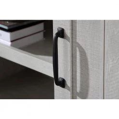 54 in. Walnut and Brown Wood TV Stand Fits TVs Up to 60 in. with Sliding Barn Door and Storage Shelf by Boyel Living -MODWAY store walnut brown boyel living tv stands rt 1901 4f 1000