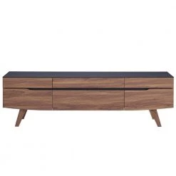 Scope 71 in. Walnut and Gray Wood TV Stand with 6 Drawer Fits TVs Up to 71 in. with Cable Management by MODWAY 12 Scope 71 in. Walnut and Gray Wood TV Stand with 6 Drawer Fits TVs Up to 71 in. with Cable Management by MODWAY -MODWAY store walnut gray modway tv stands eei 3439 wal gry 1f 1000