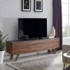 Scope 71 in. Walnut and Gray Wood TV Stand with 6 Drawer Fits TVs Up to 71 in. with Cable Management by MODWAY -MODWAY store walnut gray modway tv stands eei 3439 wal gry 64 1000