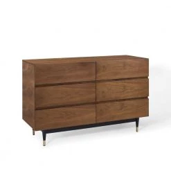 29.5 in. x 47 in. x 17.5 in. Caima in Walnut Dresser (6-Drawer ) by MODWAY