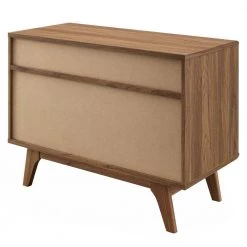 Render in Walnut Vinyl Record Display Stand by MODWAY -MODWAY store walnut modway media storage eei 4323 wal c3 1000