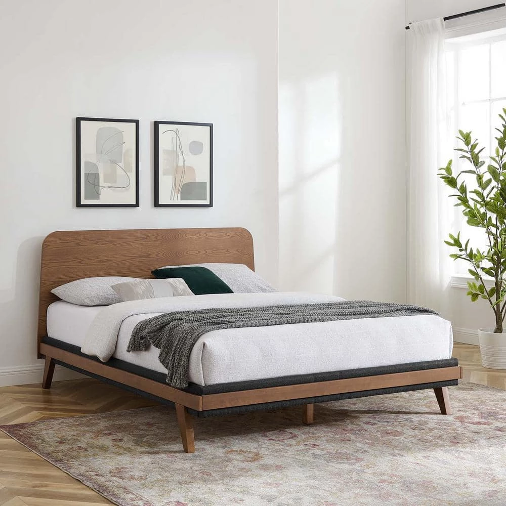 Dylan Walnut Queen Platform Bed by MODWAY 11 Dylan Walnut Queen Platform Bed by MODWAY - Image 9