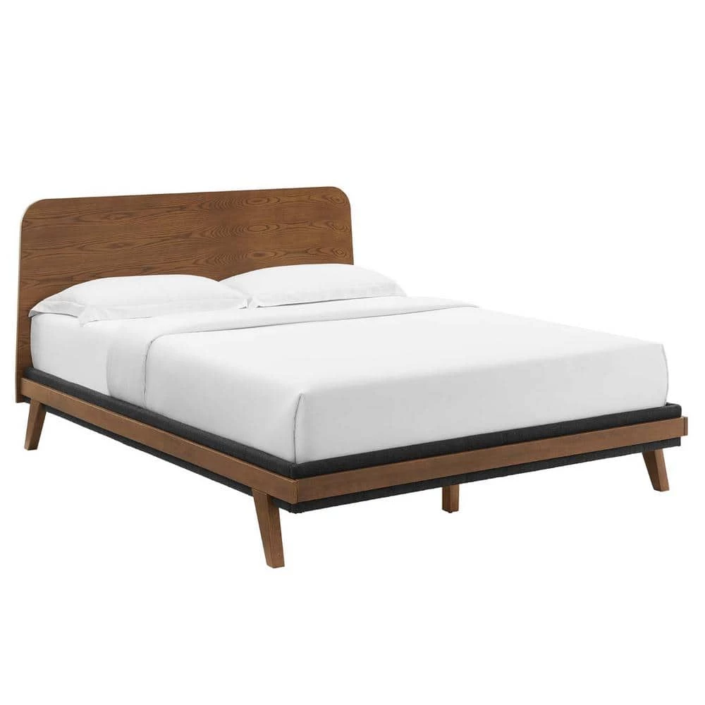 Dylan Walnut Queen Platform Bed by MODWAY 3 Dylan Walnut Queen Platform Bed by MODWAY