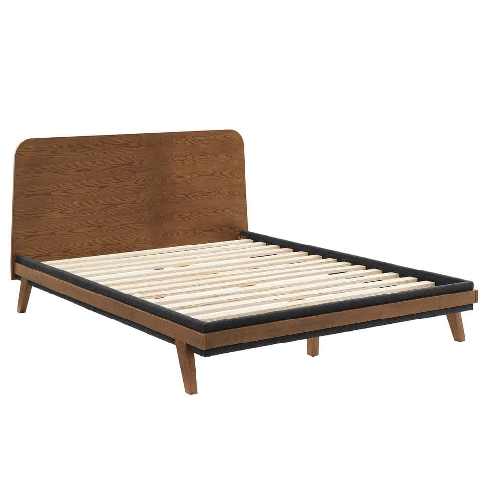 Dylan Walnut Queen Platform Bed by MODWAY 5 Dylan Walnut Queen Platform Bed by MODWAY - Image 3