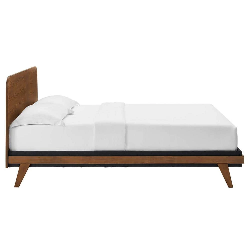 Dylan Walnut Queen Platform Bed by MODWAY 4 Dylan Walnut Queen Platform Bed by MODWAY - Image 2