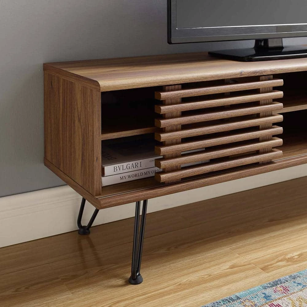 Render 46 in. Walnut Media Console TV Stand Fits TV's up to 60 in. by MODWAY 8 Render 46 in. Walnut Media Console TV Stand Fits TV's up to 60 in. by MODWAY - Image 6