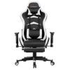 White and Black Computer Gaming Adjustable Lumbar Support Chair and Ergonomic Swivel Rolling Massage Chair with Headrest by Boyel Living 1 White and Black Computer Gaming Adjustable Lumbar Support Chair and Ergonomic Swivel Rolling Massage Chair with Headrest by Boyel Living -MODWAY store white and black boyel living gaming chairs hysn 66330wh 64 1000