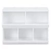 White Kids Flexible Stackable Toy Box Organizer Storage Cabinet by Boyel Living -MODWAY store white boyel living accent cabinets hysn 59599 64 1000