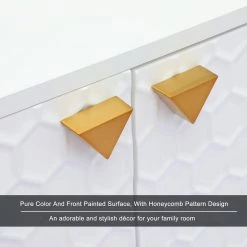 31.5 in. x 15.75 in. x 31.5 in. White MDF 2-Door Accent Cabinet with Golden Metal Stands by Boyel Living -MODWAY store white boyel living accent cabinets kdw 1472b wh fa 1000