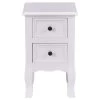 19.7 in. H x 11.7 in. W x 11.7 in. D 2-Drawer White Wood Accent End Nightstand by Boyel Living -MODWAY store white boyel living nightstands hysn 56005wh 64 1000