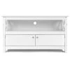 44 in. White Wood TV Stand Fits TVs Up to 54 in. Storage Cabinet with Drawers by Boyel Living -MODWAY store white boyel living tv stands hysn 66081wh 64 1000