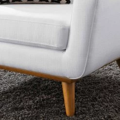 Engage Upholstered Fabric Arm Chair in White by MODWAY -MODWAY store white modway accent chairs eei 1178 whi 31 1000
