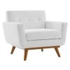Engage Upholstered Fabric Arm Chair in White by MODWAY -MODWAY store white modway accent chairs eei 1178 whi 64 1000