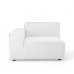 Restore Right-Arm Sectional Sofa Chair in White by MODWAY