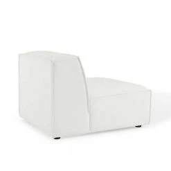 Restore White Polyester Armless Sectional Chair by MODWAY -MODWAY store white modway accent chairs eei 3872 whi 1f 1000