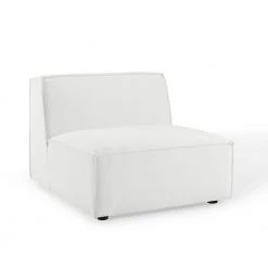 Restore White Polyester Armless Sectional Chair by MODWAY -MODWAY store white modway accent chairs eei 3872 whi c3 1000