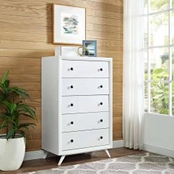 Tracy 5-Drawer White Chest by MODWAY -MODWAY store white modway chest of drawers mod 5242 whi 31 1000