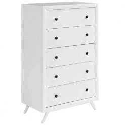 Tracy 5-Drawer White Chest by MODWAY
