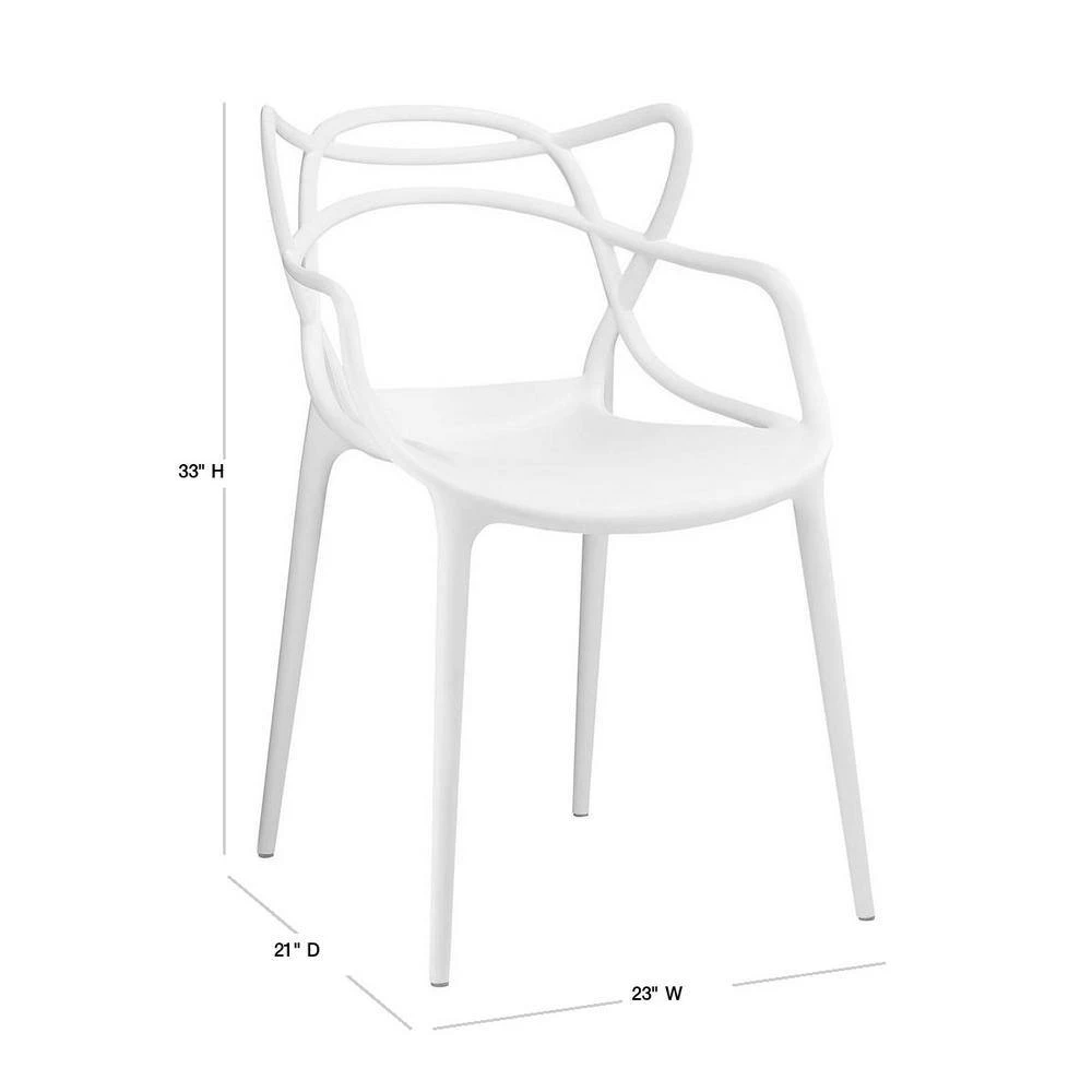 Entangled White Dining Arm Chair by MODWAY 5 Entangled White Dining Arm Chair by MODWAY - Image 3