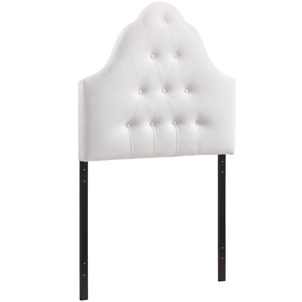 Sovereign White Twin Upholstered Vinyl Headboard by MODWAY 6 Sovereign White Twin Upholstered Vinyl Headboard by MODWAY - Image 4